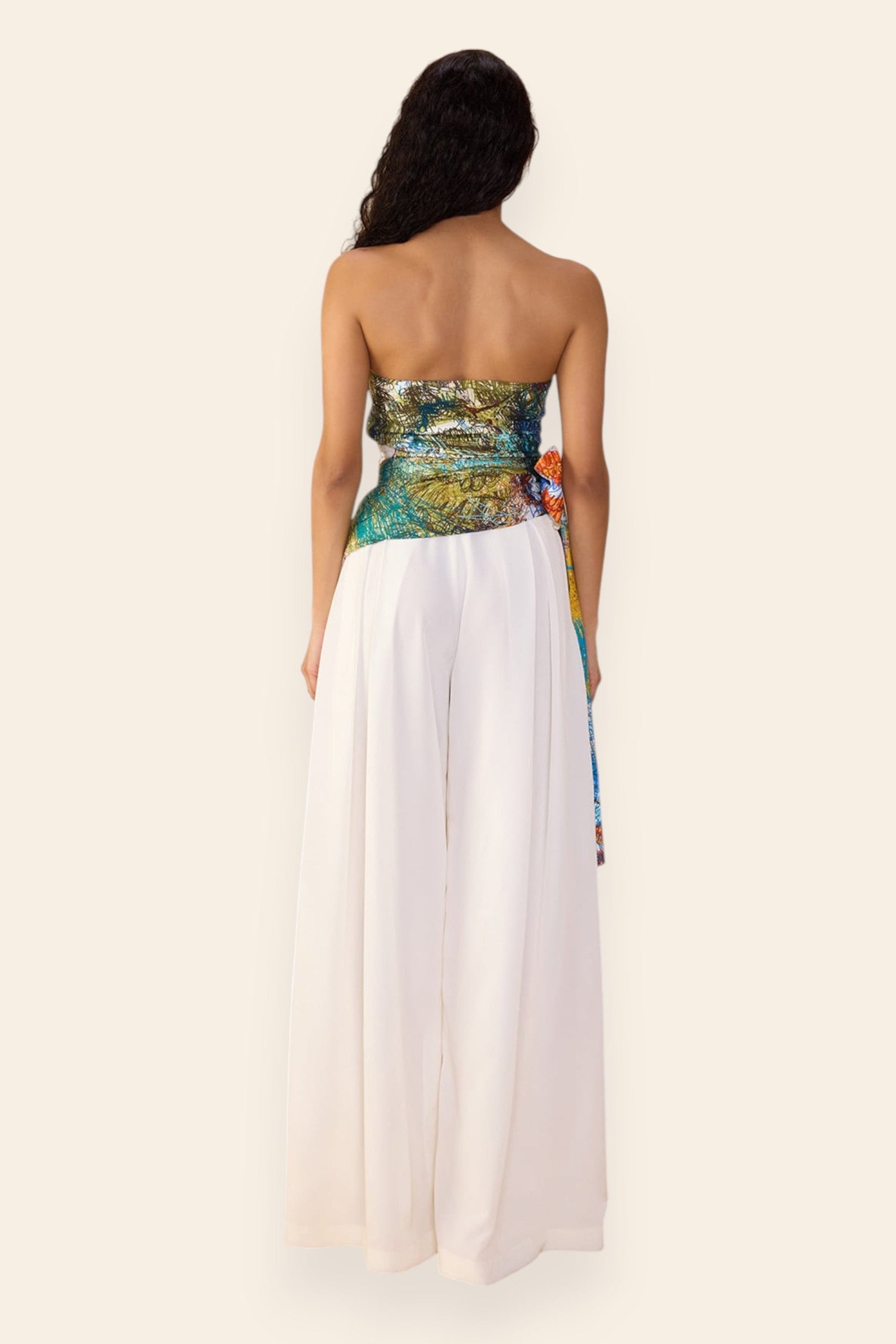 Saaksha & Kinni Amina blouse and Saylor palazzo set, back view