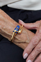 Outhouse Gold Lazuli Sculpt Handcuff available on sincerelyindia