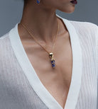 Outhouse Gold Lazuli Sculpt Pendant available on sincerelyindia