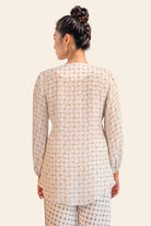 Nautanky ivory dune printed co-ord set, full-length styling shot