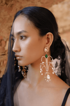 Outhouse-Rose Gold Sunset Earrings-sincerelyindia.COM