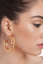 Outhouse-O.H Monogram Archway Hoops-sincerelyindia.COM