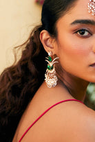 Outhouse-Rose Gold Fish Earrings-sincerelyindia.COM