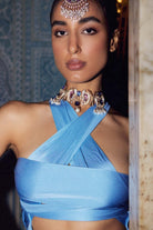Outhouse-Rose Gold Palmetto Choker-sincerelyindia.COM