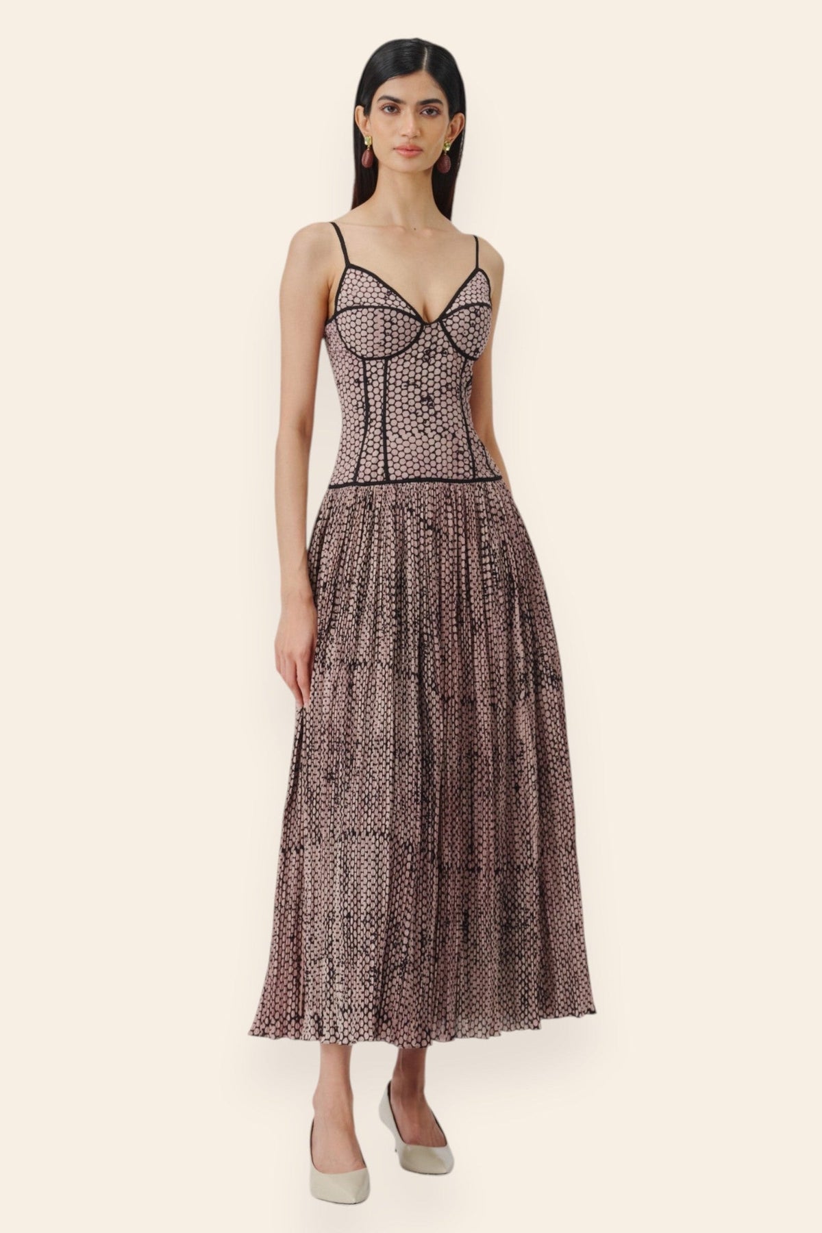 Reva corset dress – front view of this handcrafted clothing by Aroka
